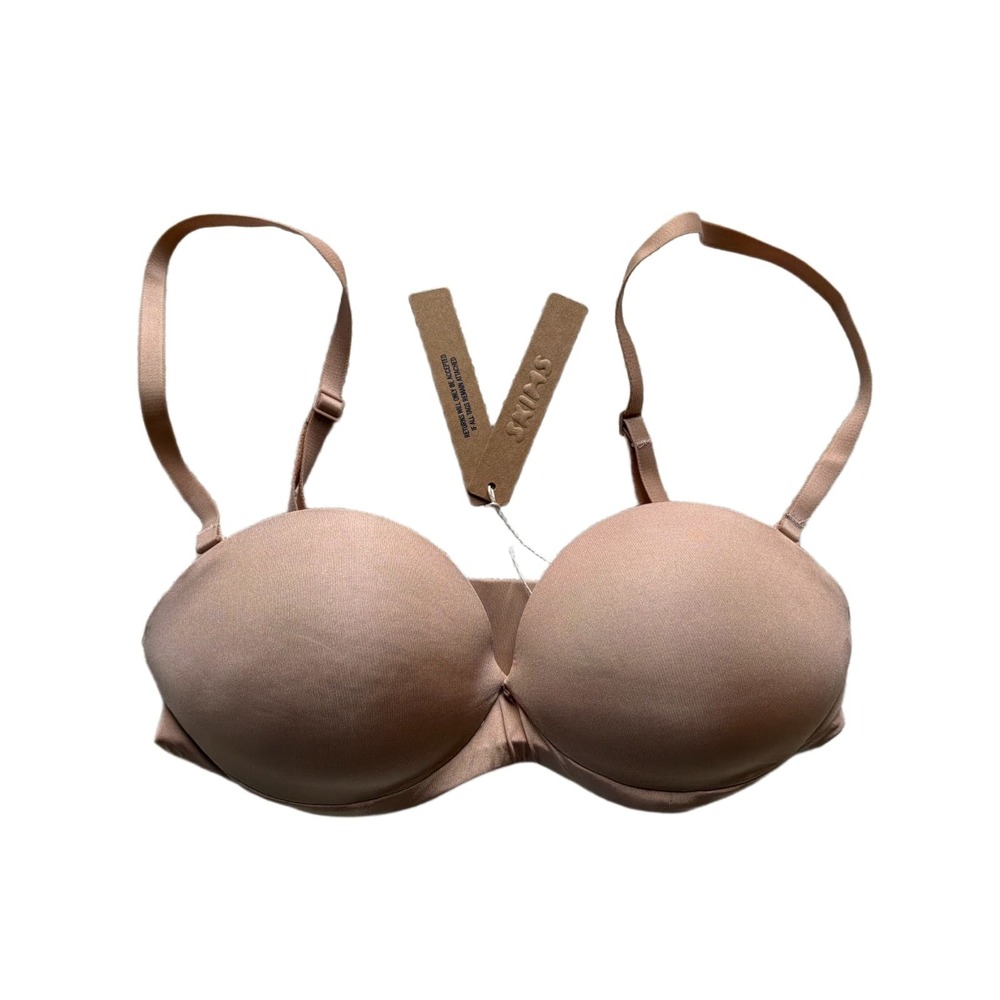 SKIMS Ultimate Push-Up Strapless Bra 30C Clay Convertible Multiway NWT $64